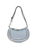Isabel Marant Oskan Moon Studded Leather Shoulder Bag — Same as shown — Size One Size — Front View