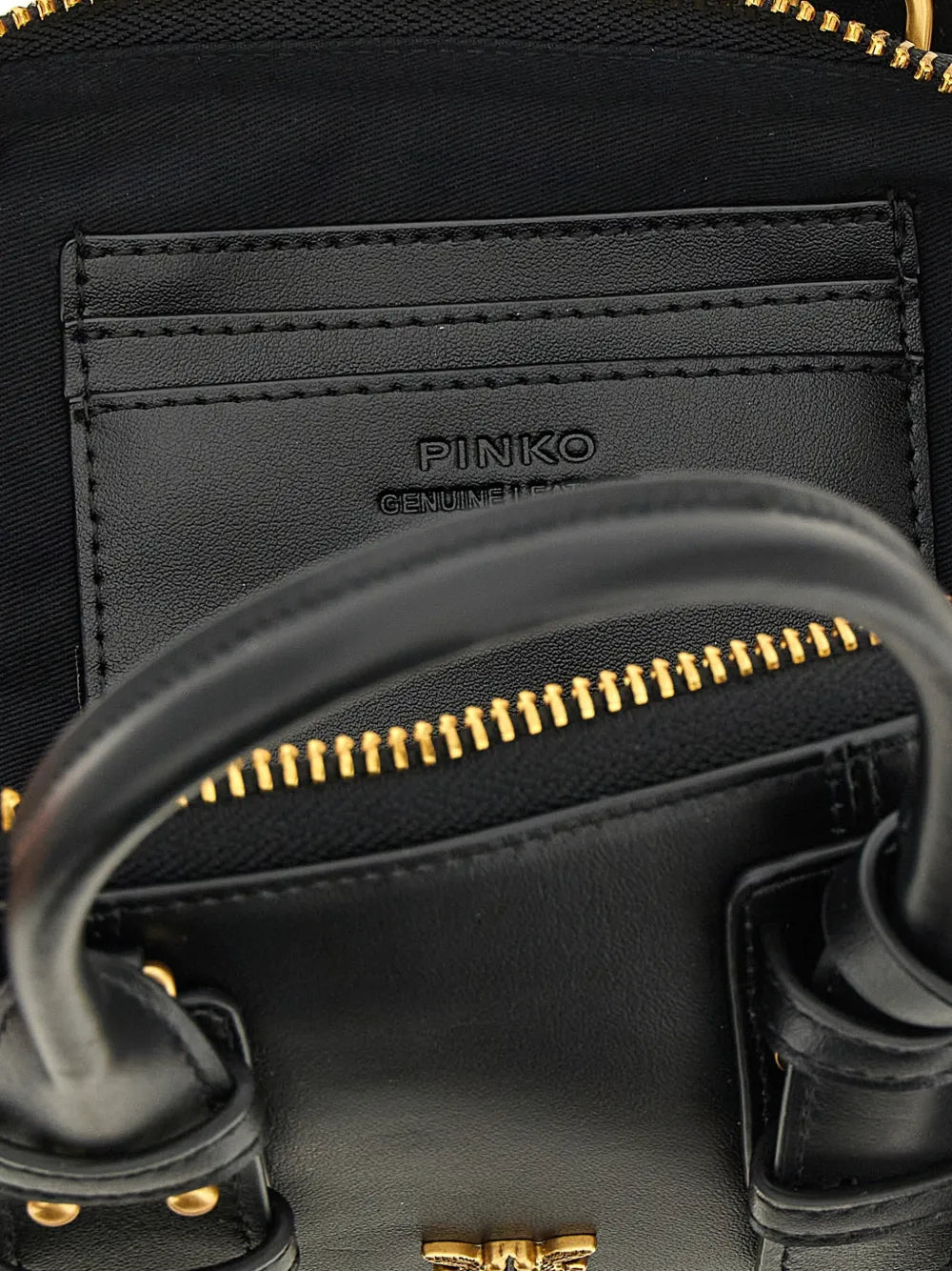 Pinko Small Escape Love Birds Leather Shoulder Bag — Same as shown — Size One Size — Top View