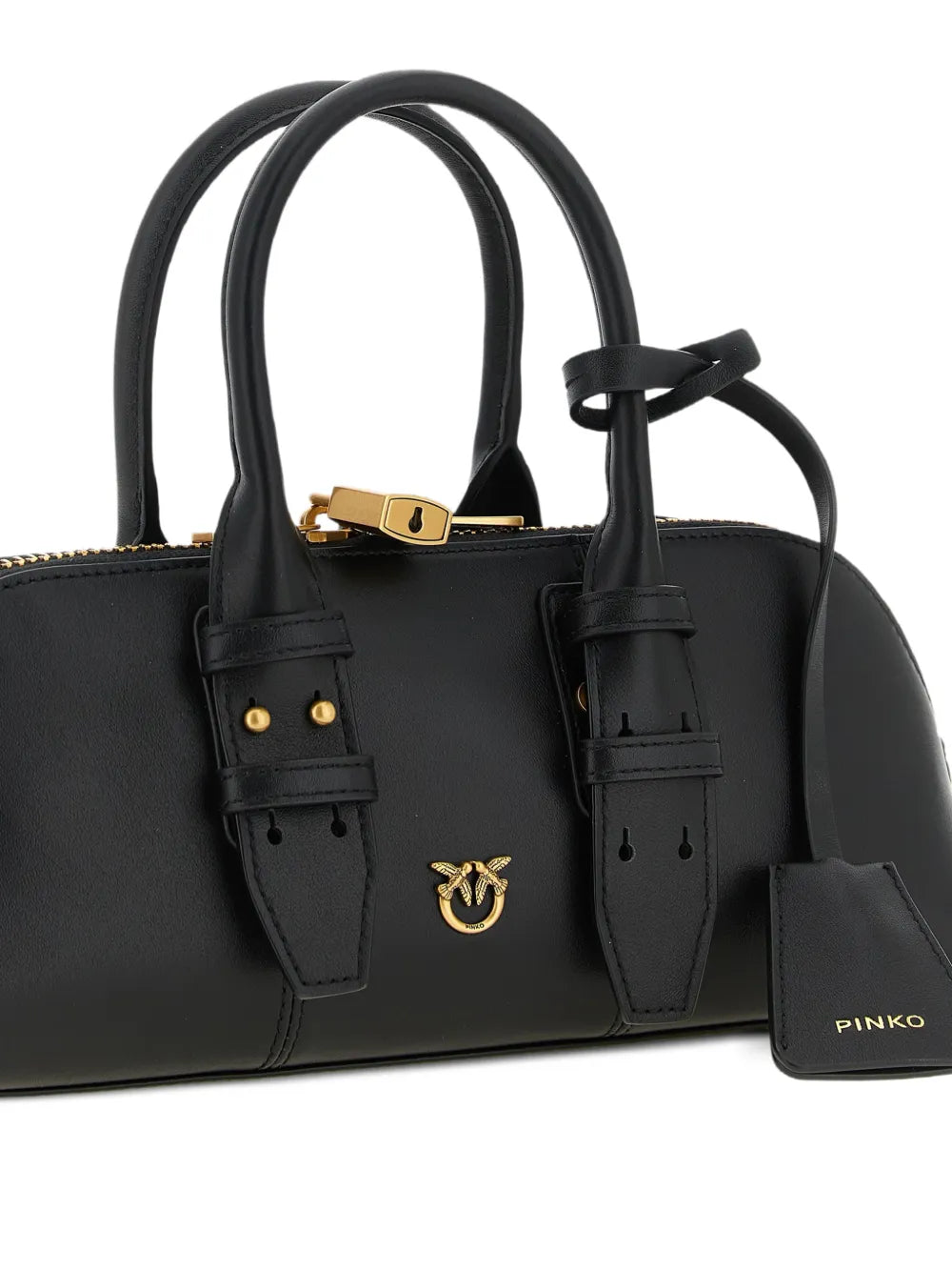 Pinko Small Escape Love Birds Leather Shoulder Bag — Same as shown — Size One Size — Back View