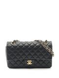 Chanel Pre Owned 2017 2018 Medium Classic Lambskin Double Flap Shoulder Bag — Same as shown — Size One Size — Front View