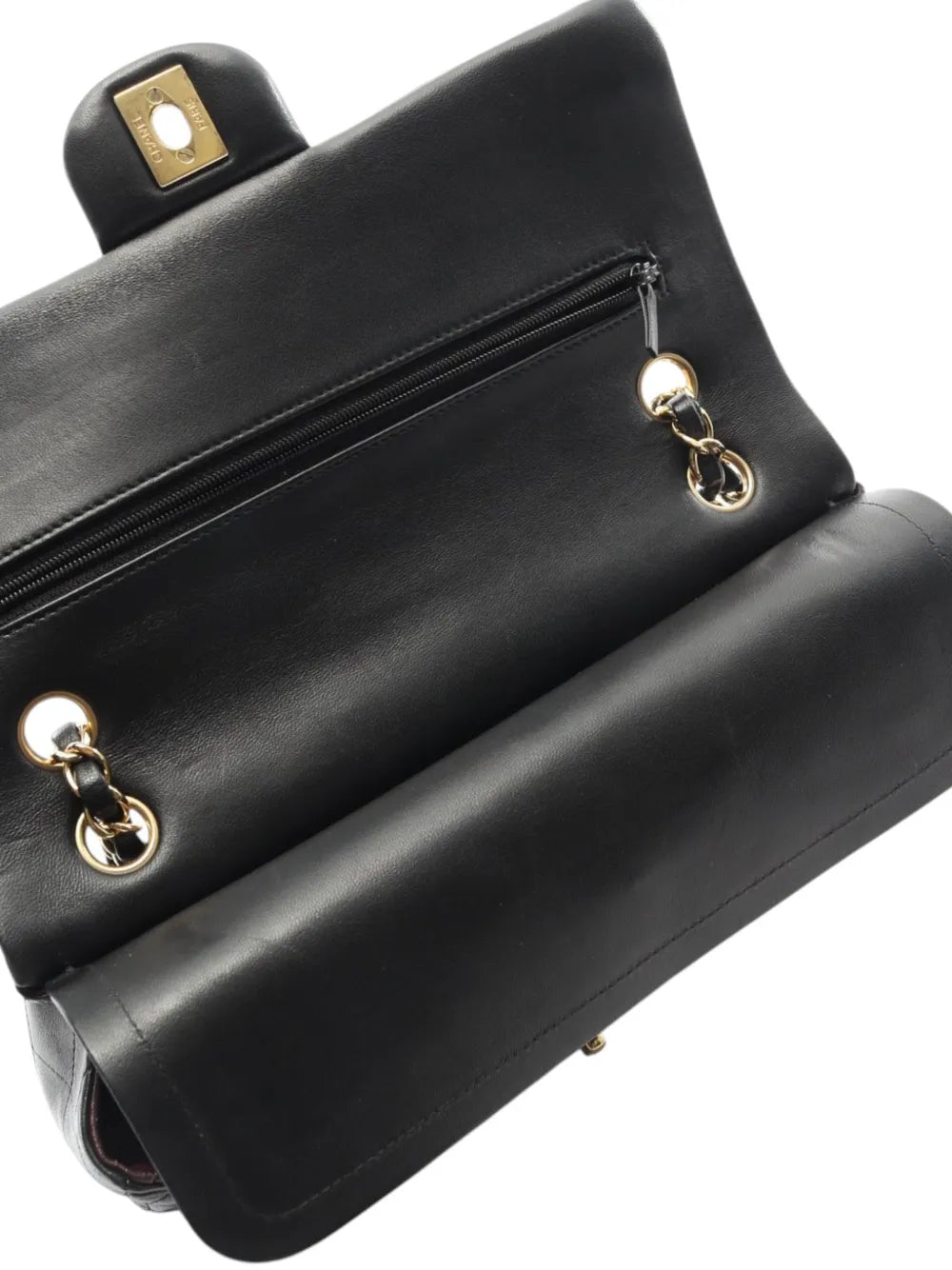 Chanel Pre Owned 2017 2018 Medium Classic Lambskin Double Flap Shoulder Bag — Same as shown — Size One Size — Lifestyle View