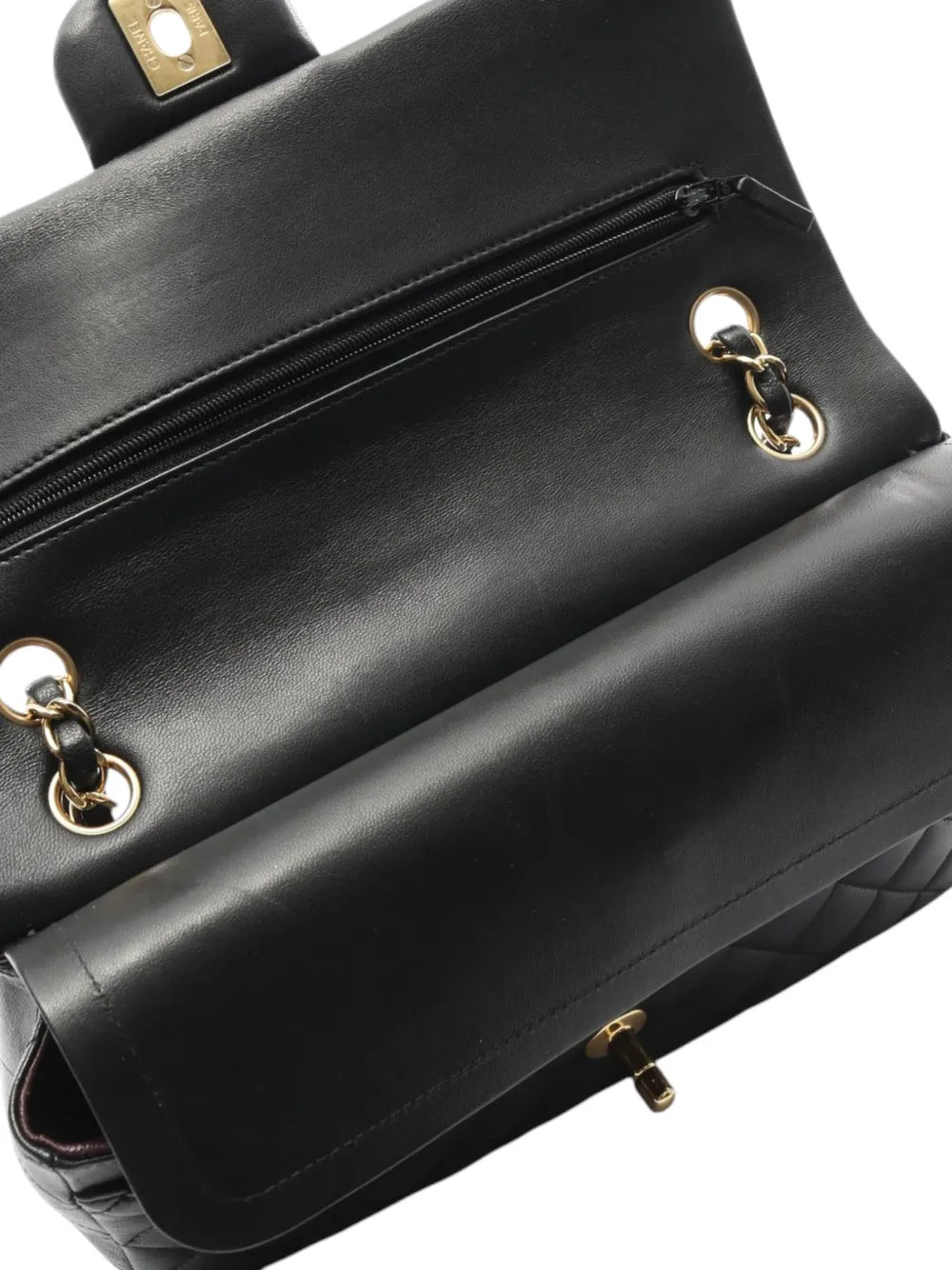 Chanel Pre Owned 2017 2018 Medium Classic Lambskin Double Flap Shoulder Bag — Same as shown — Size One Size — Detail View