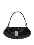 Ganni Logo Buckle Shoulder Bag — Same as shown — Size One Size — Front View