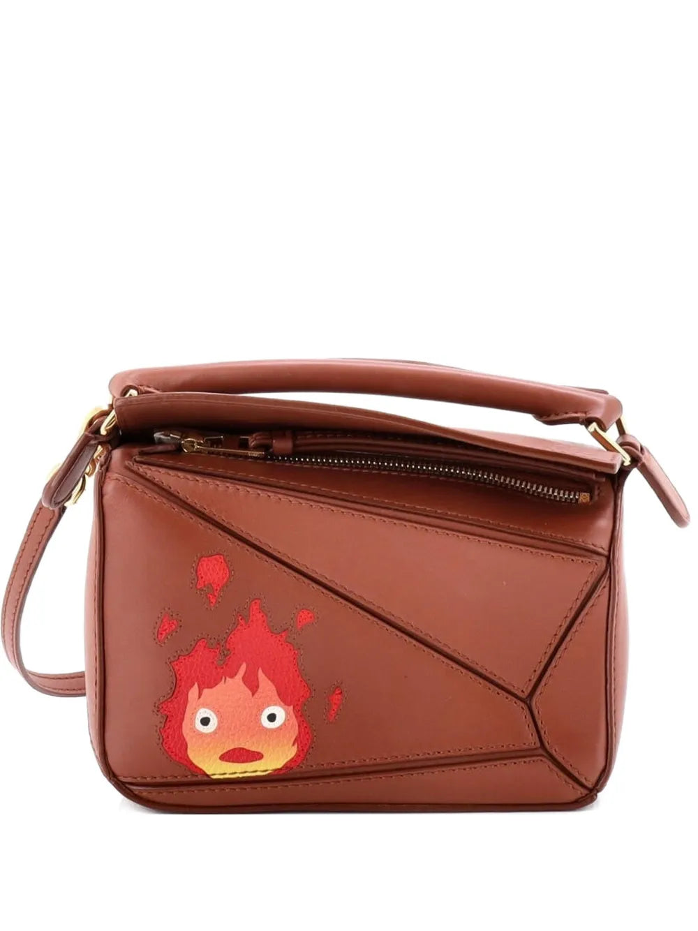 Loewe Pre Owned Spirited Away Otori Sama Puzzle Bag Printed Leather Mini Shoulder Bag — Same as shown — Size One Size — Front View