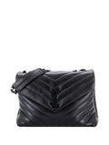 Saint Laurent Pre Owned Loulou Matelasse Chevron Leather Medium Shoulder Bag — Same as shown — Size One Size — Front View