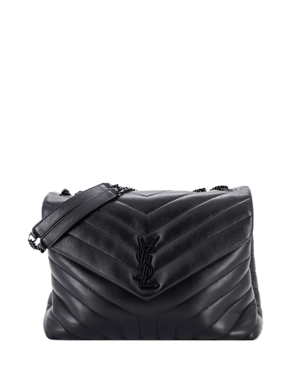 Saint Laurent Pre Owned Loulou Matelasse Chevron Leather Medium Shoulder Bag — Same as shown — Size One Size — Front View