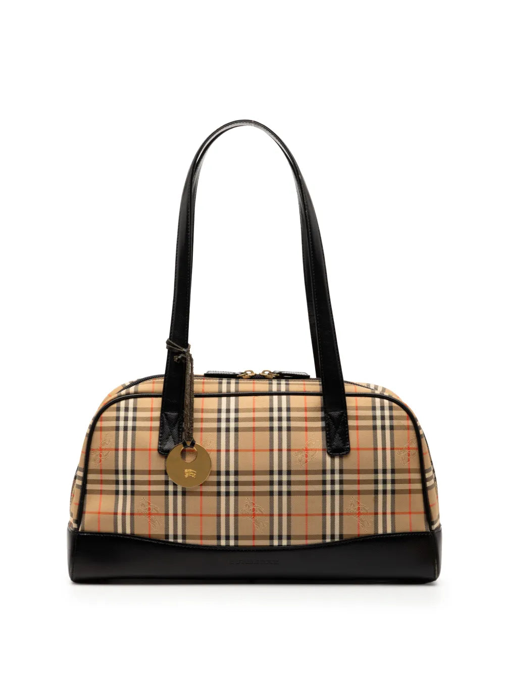 Burberry Pre Owned 2000 2017 Haymarket Check Canvas Shoulder Bag — Same as shown — Size One Size — Front View