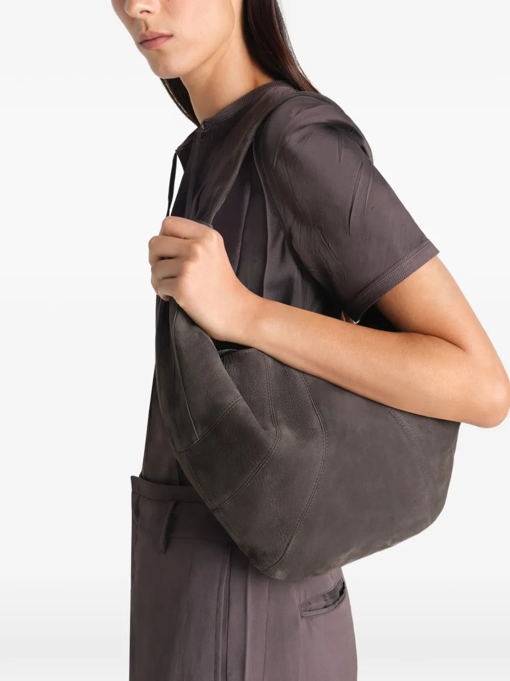 Lemaire Fortune Croissant Topstitched Bag — Same as shown — Size One Size — Side View