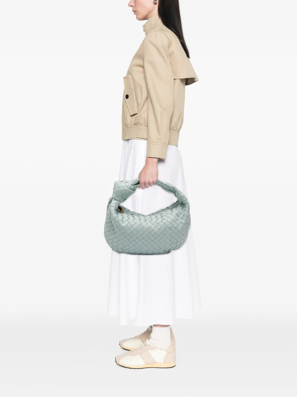Bottega Veneta Pre Owned 2012 2025 Teen Nappa Intrecciato Jodie Hobo Bag — Same as shown — Size One Size — Side View
