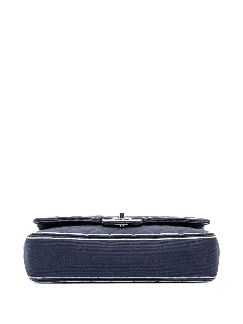 Chanel Pre Owned 2014 Medium Classic Printed Grosgrain Double Flap Shoulder Bag — Same as shown — Size One Size — Top View