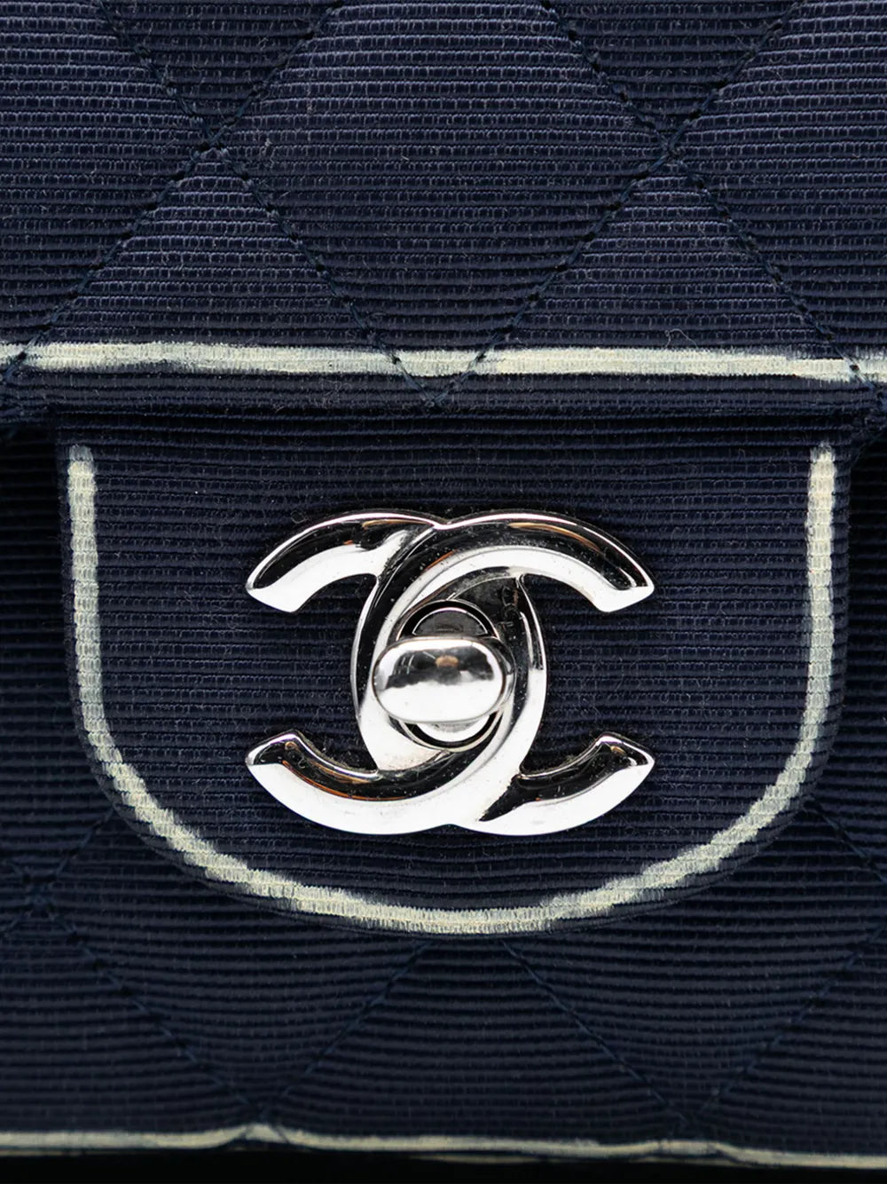 Chanel Pre Owned 2014 Medium Classic Printed Grosgrain Double Flap Shoulder Bag — Same as shown — Size One Size — Lifestyle View