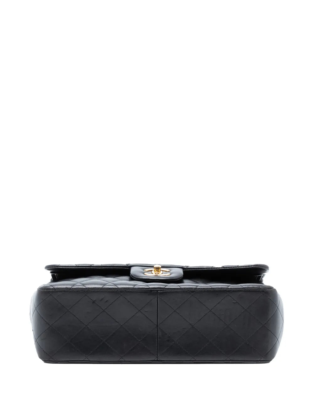 Chanel Pre Owned 2014 Jumbo Classic Lambskin Double Flap Shoulder Bag — Same as shown — Size One Size — Top View