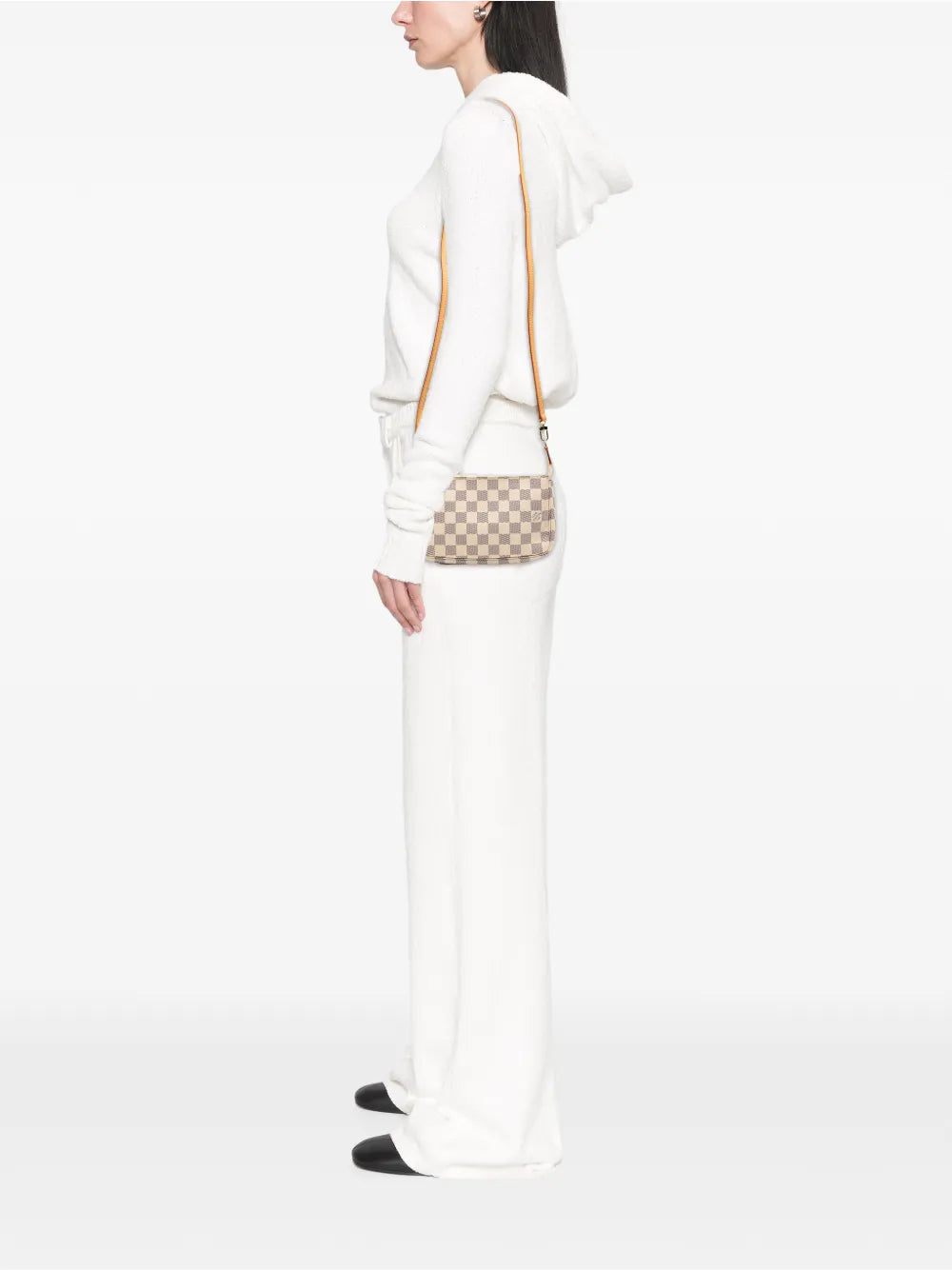 Louis Vuitton Pre Owned 2006 Damier Azur Pochette Accessoires Shoulder Bag — Same as shown — Size One Size — Side View