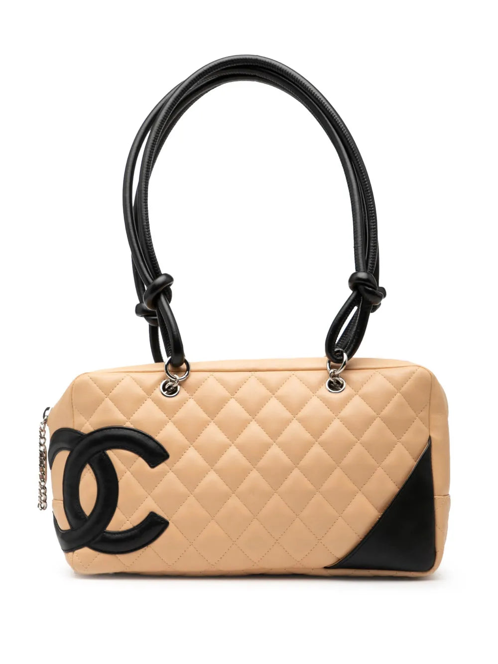 Chanel Pre Owned 2004 2005 Large Quilted Lambskin Cambon Ligne Shoulder Bag — Same as shown — Size One Size — Front View