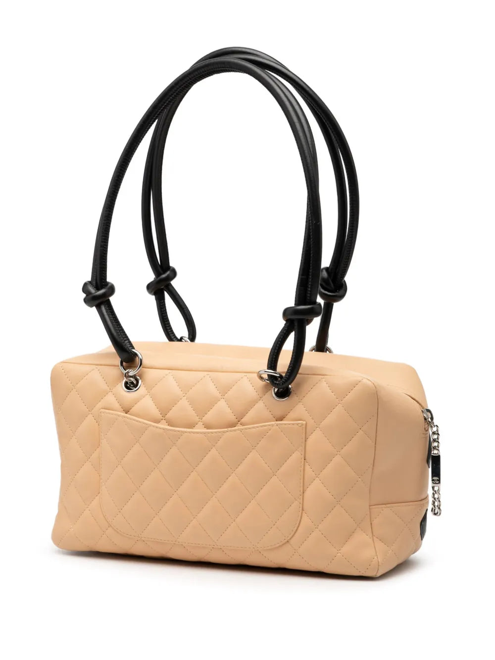 Chanel Pre Owned 2004 2005 Large Quilted Lambskin Cambon Ligne Shoulder Bag — Same as shown — Size One Size — Back View