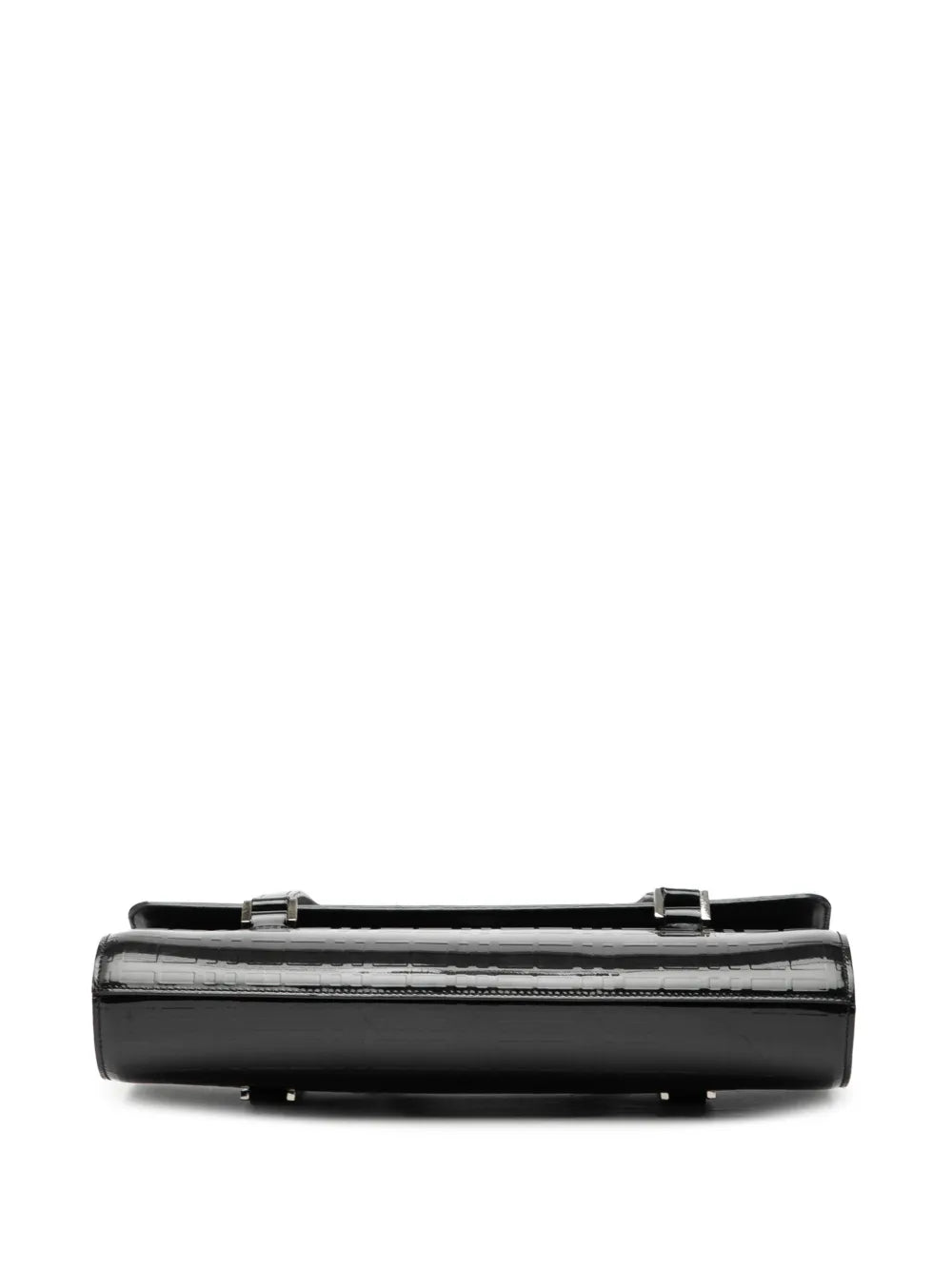 Burberry Pre Owned 2000 2017 House Check Embossed Patent Shoulder Bag — Same as shown — Size One Size — Top View