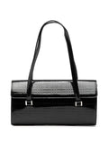 Burberry Pre Owned 2000 2017 House Check Embossed Patent Shoulder Bag — Same as shown — Size One Size — Front View
