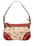 Loewe Pre Owned 2006 160Th Anniversary Suede Trimmed Canvas Shoulder Bag — Same as shown — Size One Size — Front View