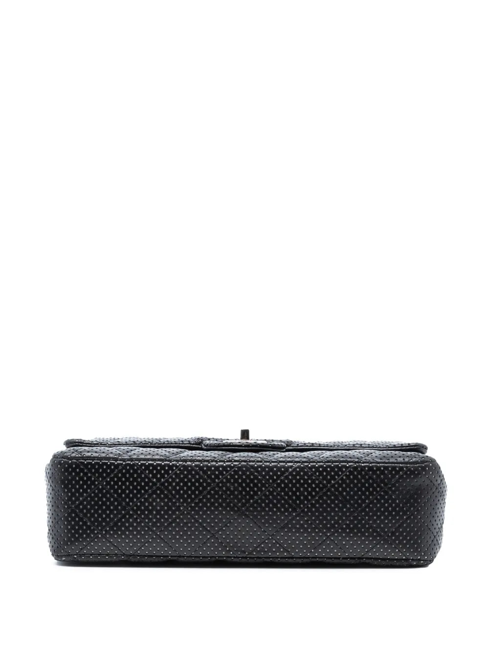 Chanel Pre Owned 2006 2008 Medium Classic Perforated Lambskin Double Flap Shoulder Bag — Same as shown — Size One Size — Top View