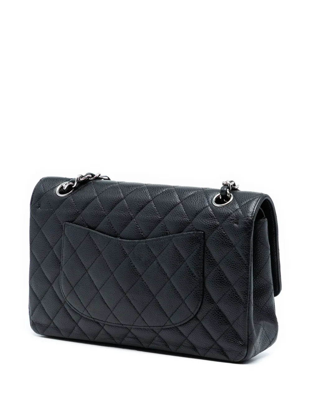 Chanel Pre Owned 2009 2010 Medium Classic Caviar Double Flap Shoulder Bag — Same as shown — Size One Size — Back View