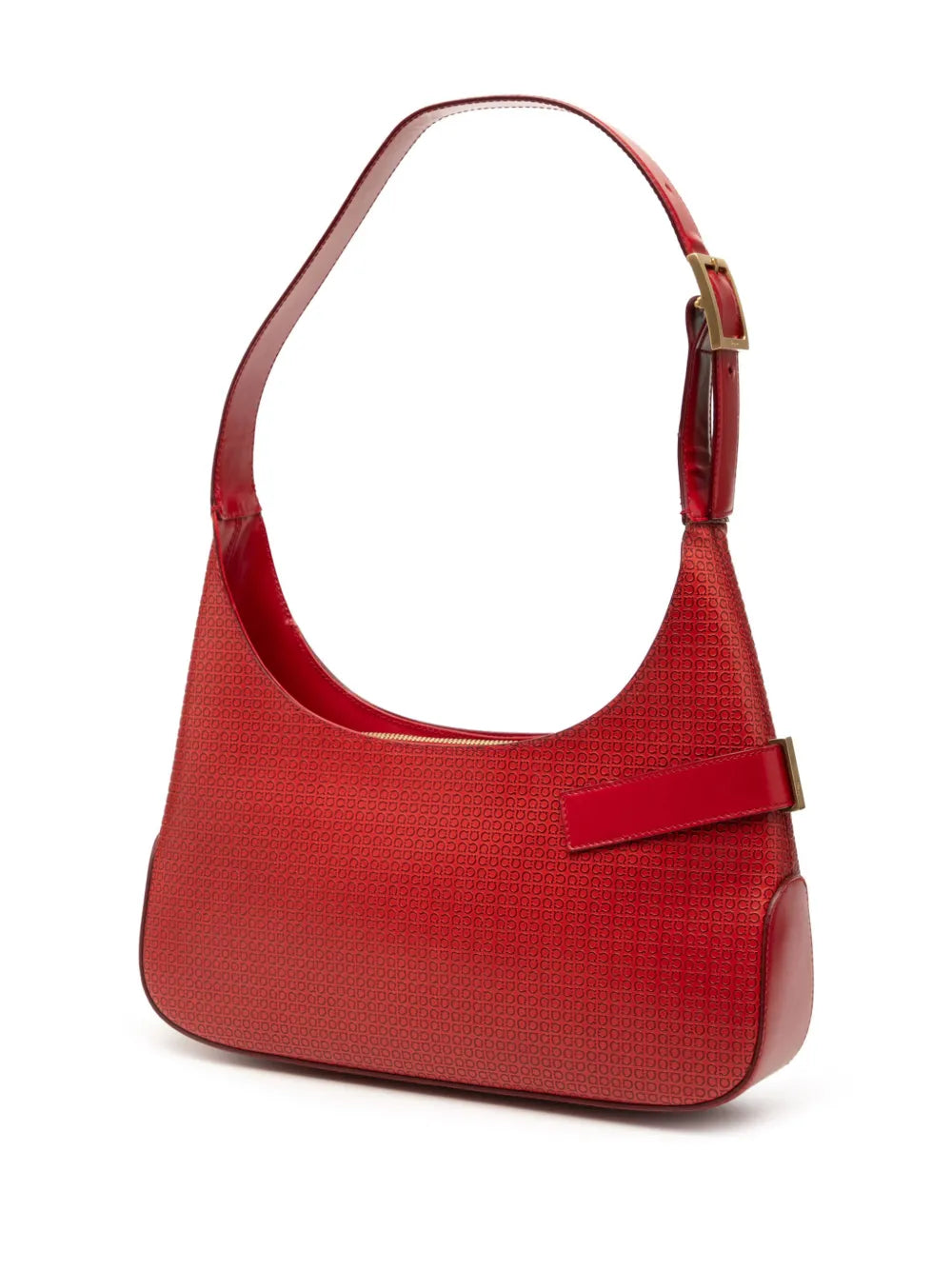 Ferragamo Pre Owned 2010 2025 Gancini Embossed Leather Shoulder Bag — Same as shown — Size One Size — Back View