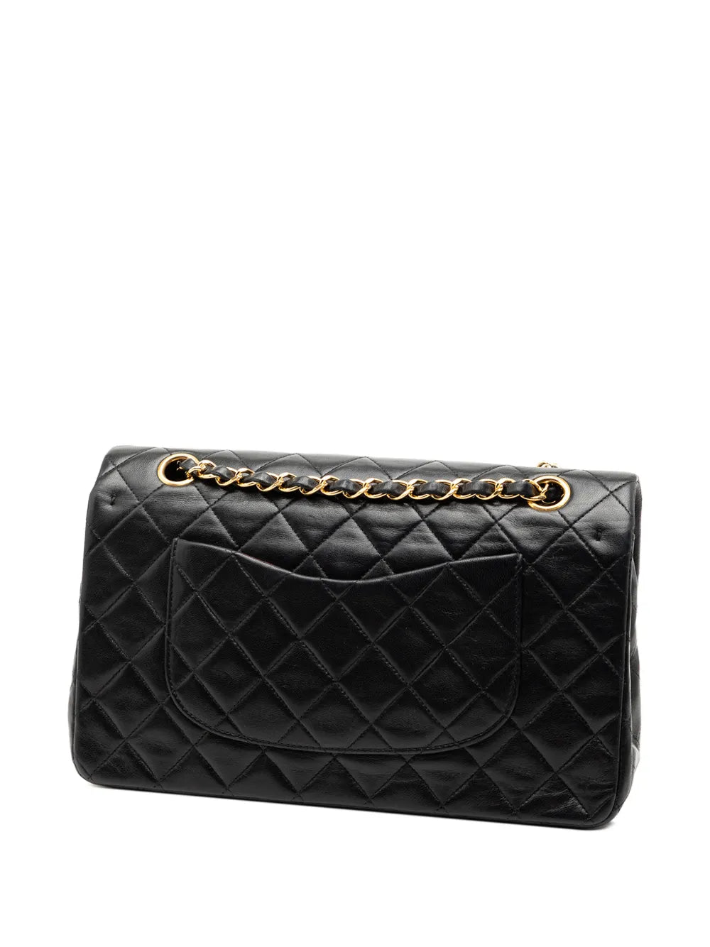 Chanel Pre Owned 1991 1994 Medium Classic Lambskin Double Flap Shoulder Bag — Same as shown — Size One Size — Back View