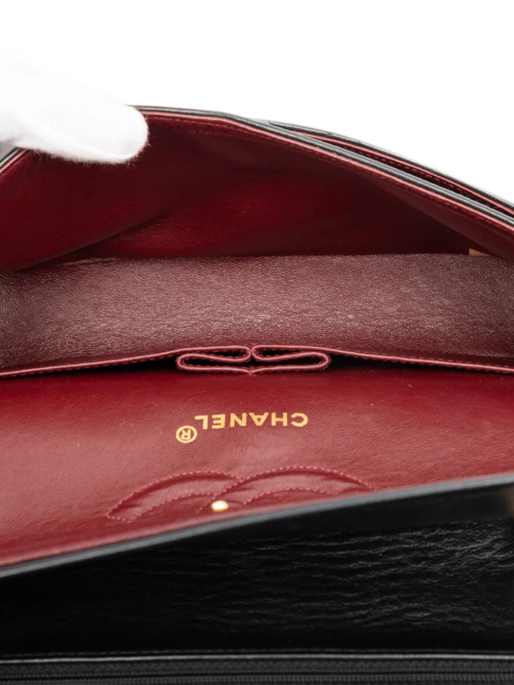 Chanel Pre Owned 1991 1994 Medium Classic Lambskin Double Flap Shoulder Bag — Same as shown — Size One Size — Detail View