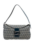 Fendi Pre Owned 20Th Century Zucchino Canvas Double Flap Shoulder Bag — Same as shown — Size One Size — Front View