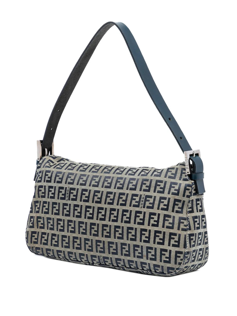 Fendi Pre Owned 20Th Century Zucchino Canvas Double Flap Shoulder Bag — Same as shown — Size One Size — Back View