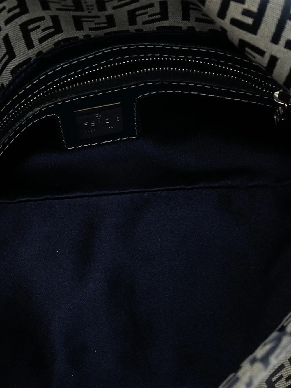 Fendi Pre Owned 20Th Century Zucchino Canvas Double Flap Shoulder Bag — Same as shown — Size One Size — Detail View