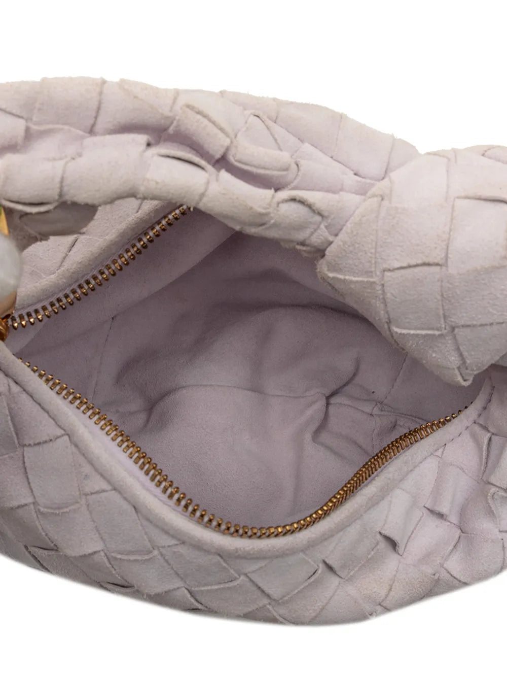 Bottega Veneta Pre Owned 2012 2025 Mini Suede Intrecciato Jodie Hobo Bag — Same as shown — Size One Size — Detail View