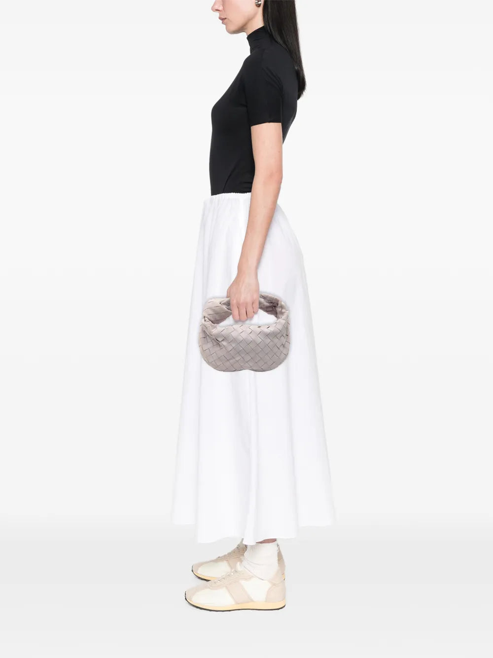 Bottega Veneta Pre Owned 2012 2025 Mini Suede Intrecciato Jodie Hobo Bag — Same as shown — Size One Size — Side View