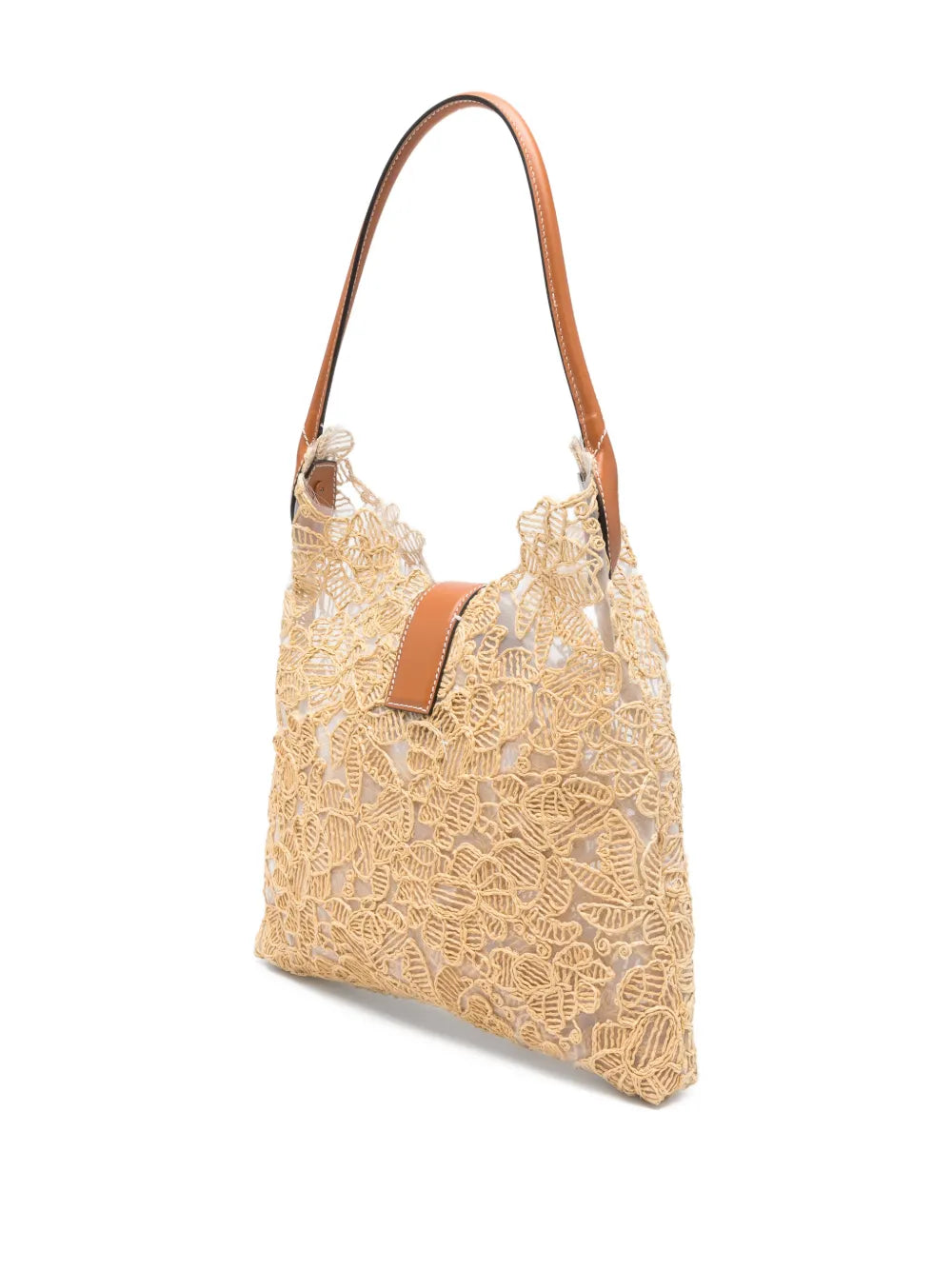 Ermanno Scervino Floral Embroidered Shoulder Bag — Same as shown — Size One Size — Back View