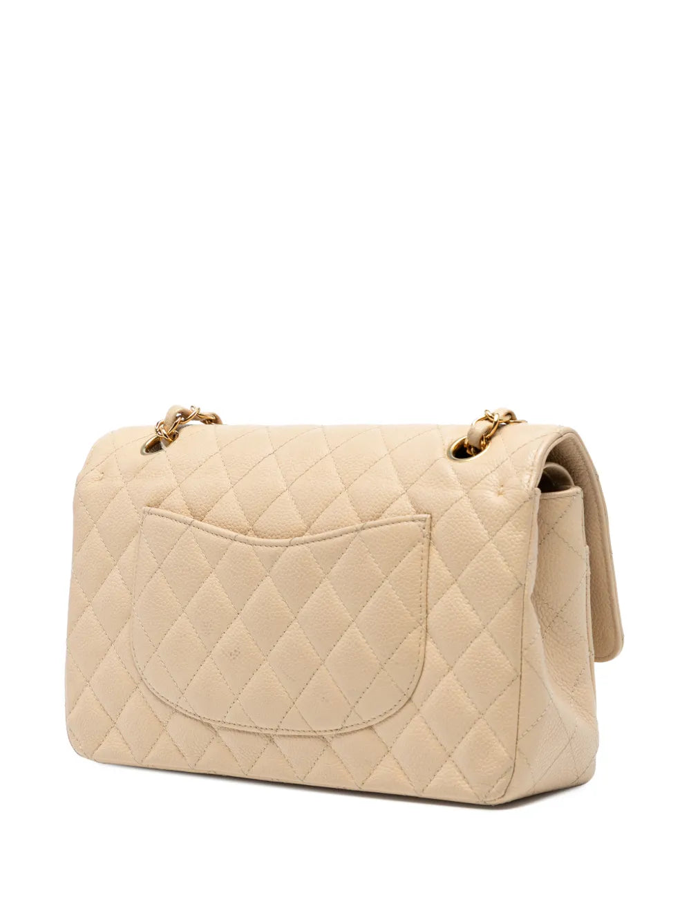 Chanel Pre Owned 2009 2010 Medium Classic Caviar Double Flap Shoulder Bag — Same as shown — Size One Size — Back View