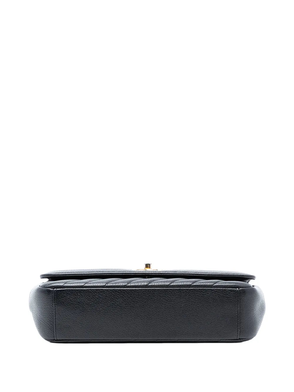 Chanel Pre Owned 2016 2017 Medium Diagonal Quilted Goatskin Flap Shoulder Bag — Same as shown — Size One Size — Top View