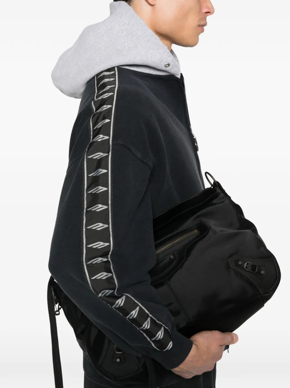 Balenciaga Medium Le City Moto Zip Shoulder Bag — Same as shown — Size One Size — Side View