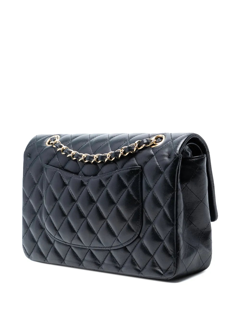 Chanel Pre Owned 2013 2014 Medium Classic Lambskin Double Flap Shoulder Bag — Same as shown — Size One Size — Back View