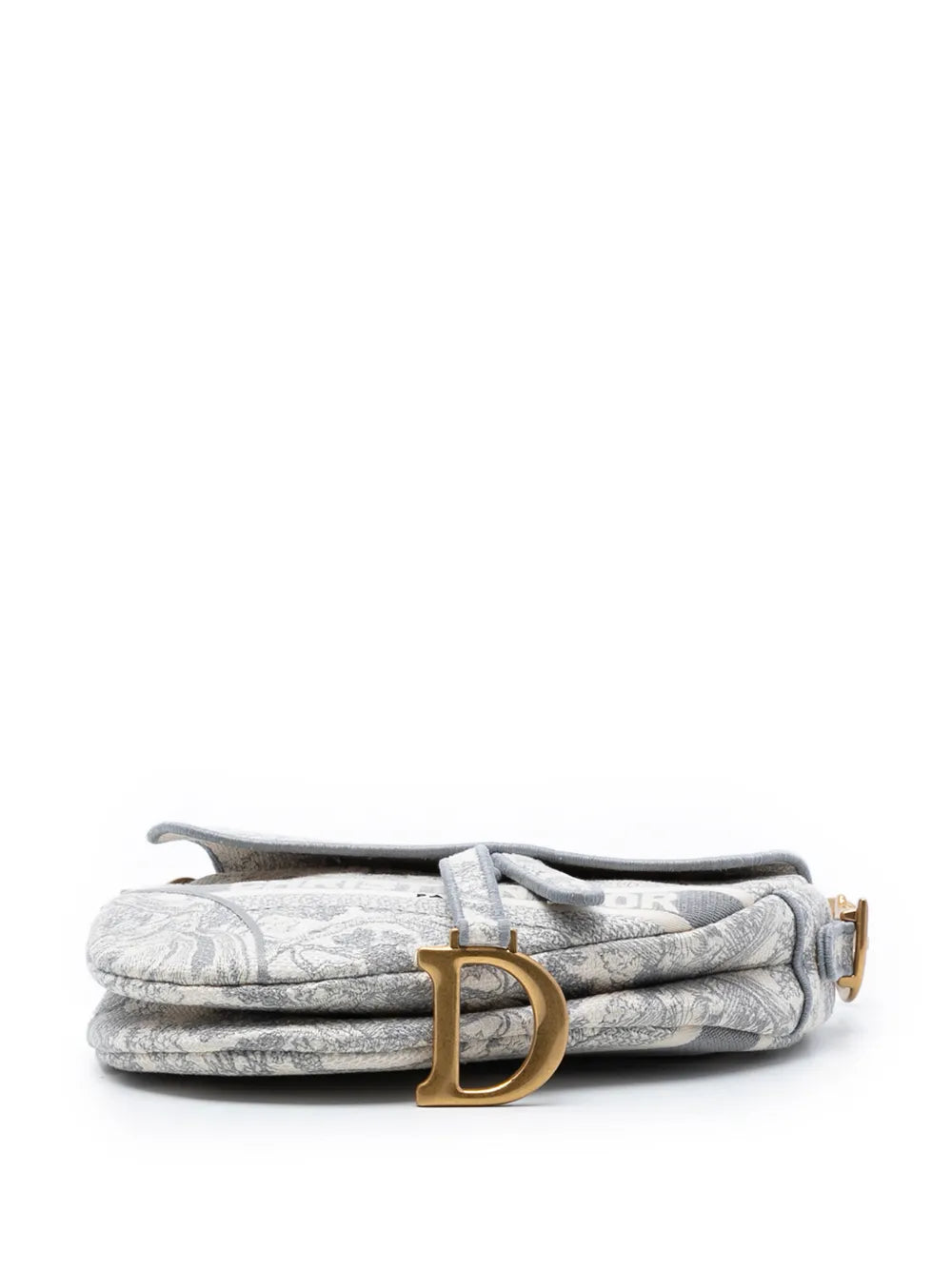 Christian Dior Pre Owned 2021 Canvas Embroidered Toile De Jouy Saddle Bag Shoulder Bag — Same as shown — Size One Size — Top View