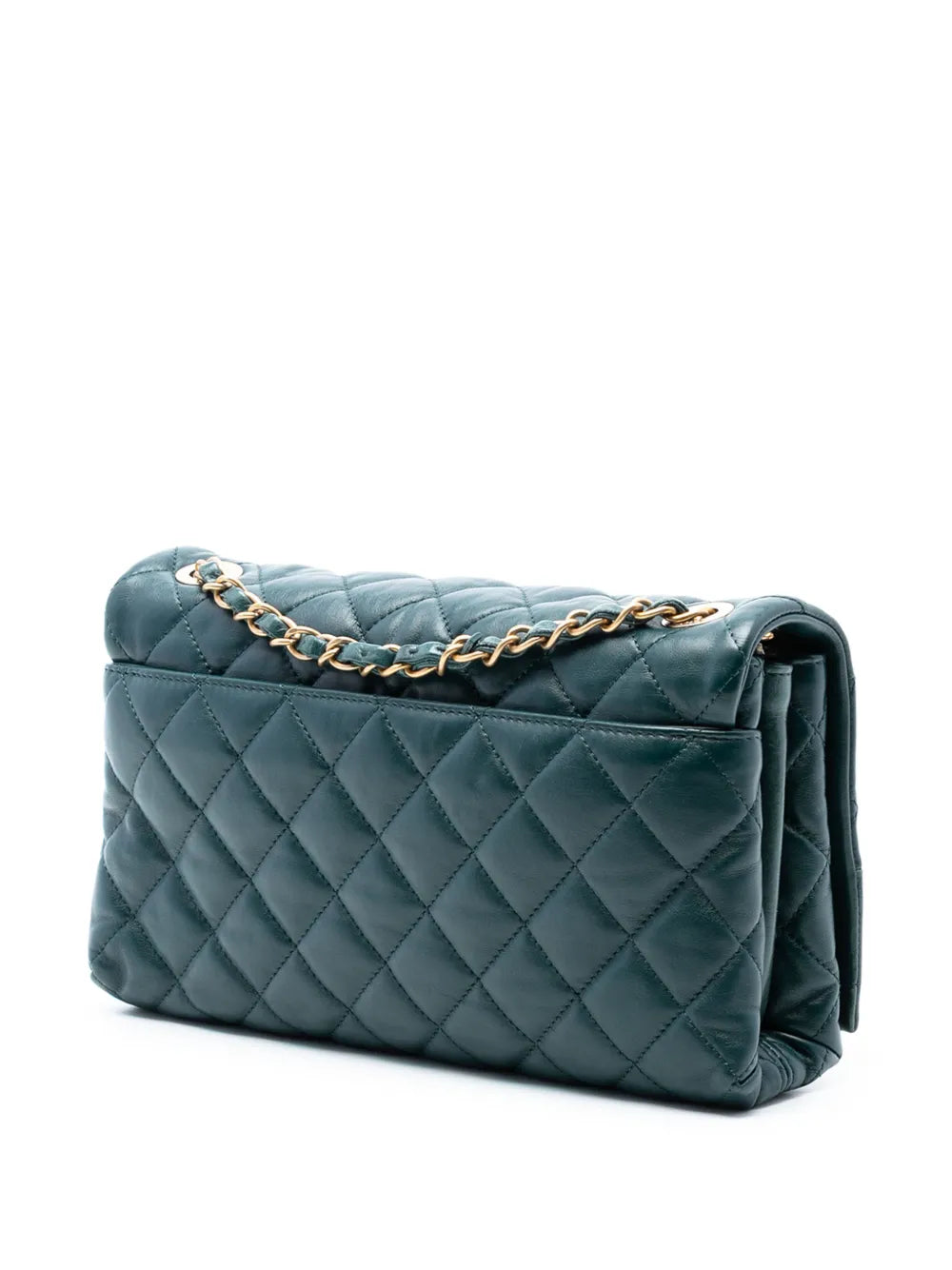 Chanel Pre Owned 2013 2014 Medium Quilted Calfskin Soft Elegance Flap Shoulder Bag — Same as shown — Size One Size — Back View