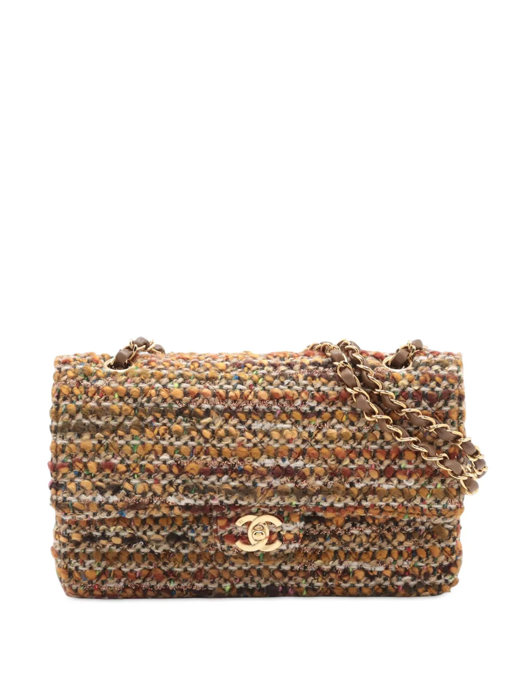 Chanel Pre Owned 2003 2004 Medium Classic Tweed Double Flap Shoulder Bag — Same as shown — Size One Size — Front View