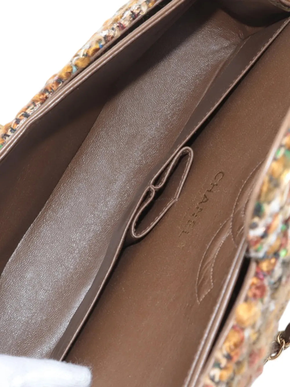 Chanel Pre Owned 2003 2004 Medium Classic Tweed Double Flap Shoulder Bag — Same as shown — Size One Size — Detail View