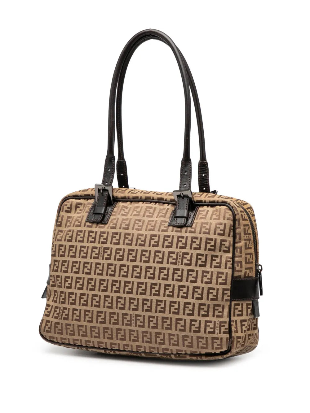 Fendi Pre Owned 2000 2010 Zucchino Canvas Shoulder Bag — Same as shown — Size One Size — Back View