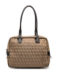 Fendi Pre Owned 2000 2010 Zucchino Canvas Shoulder Bag — Same as shown — Size One Size — Front View