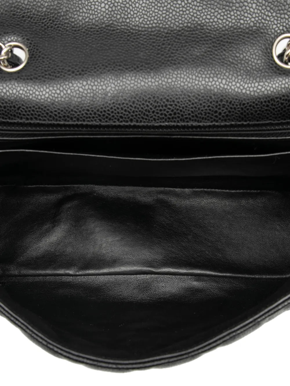 Chanel Pre Owned 2009 2010 Jumbo Classic Caviar Double Flap Shoulder Bag — Same as shown — Size One Size — Detail View