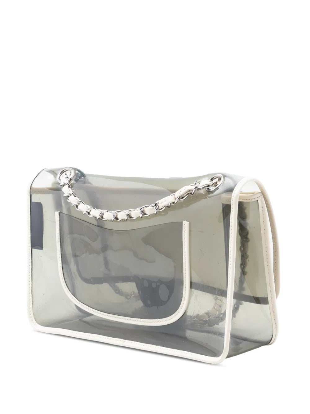 Chanel Pre Owned 2008 2009 Large Pvc And Lambskin Naked Flap Shoulder Bag — Same as shown — Size One Size — Back View