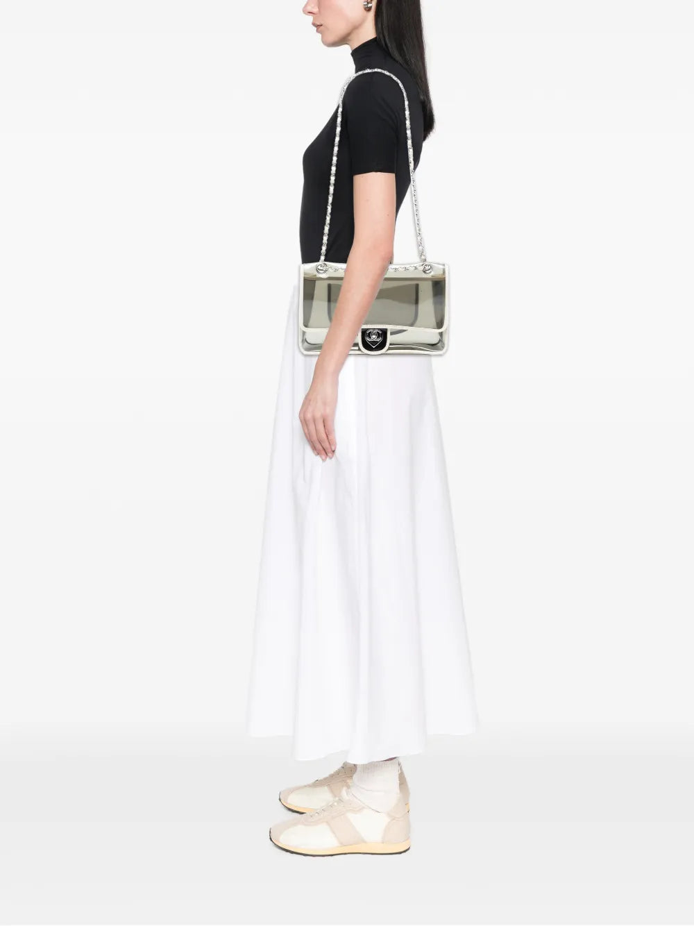 Chanel Pre Owned 2008 2009 Large Pvc And Lambskin Naked Flap Shoulder Bag — Same as shown — Size One Size — Side View