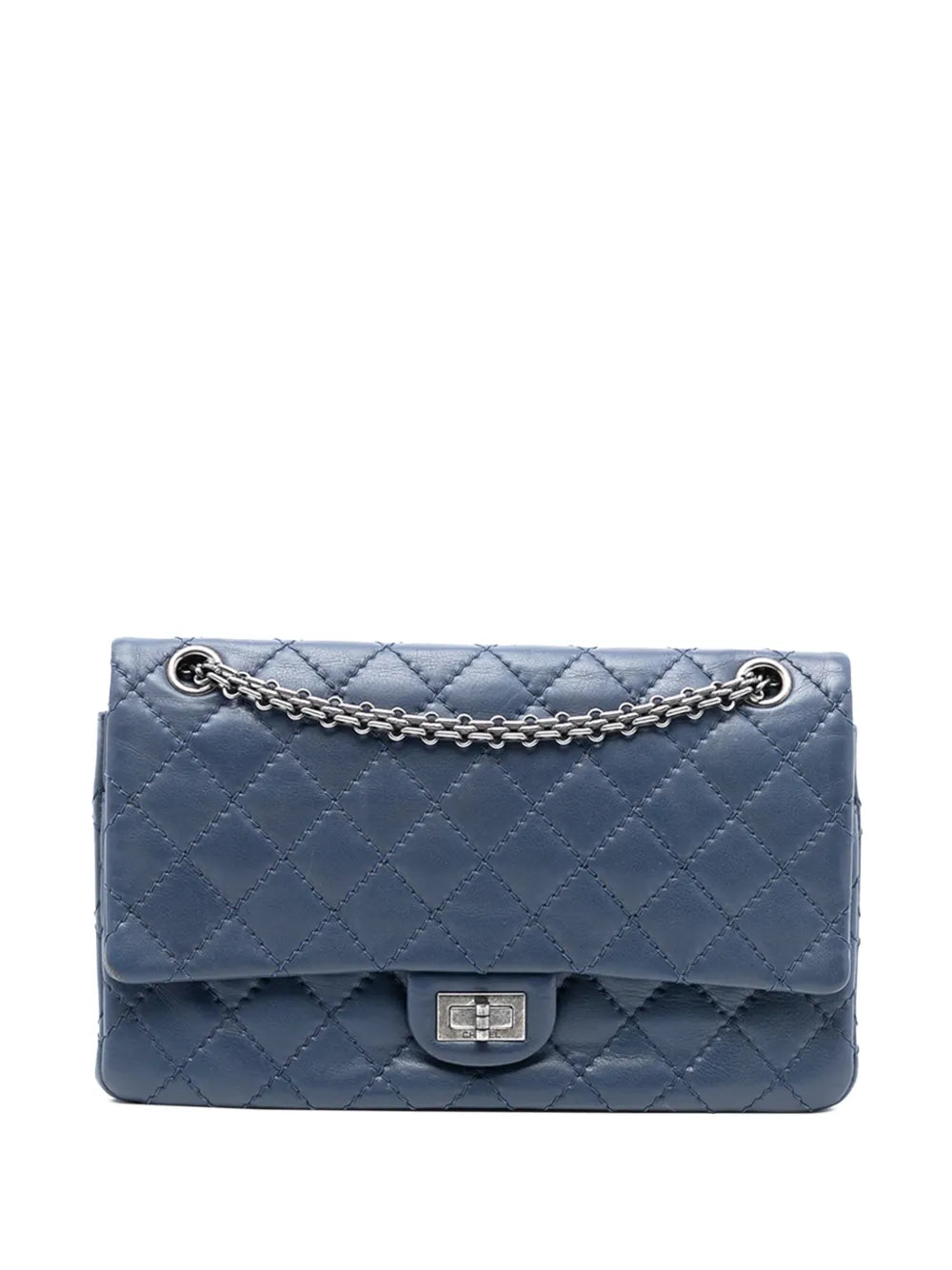 Chanel Pre Owned 2014 Reissue 255 Aged Calfskin Double Flap 226 Shoulder Bag — Same as shown — Size One Size — Front View