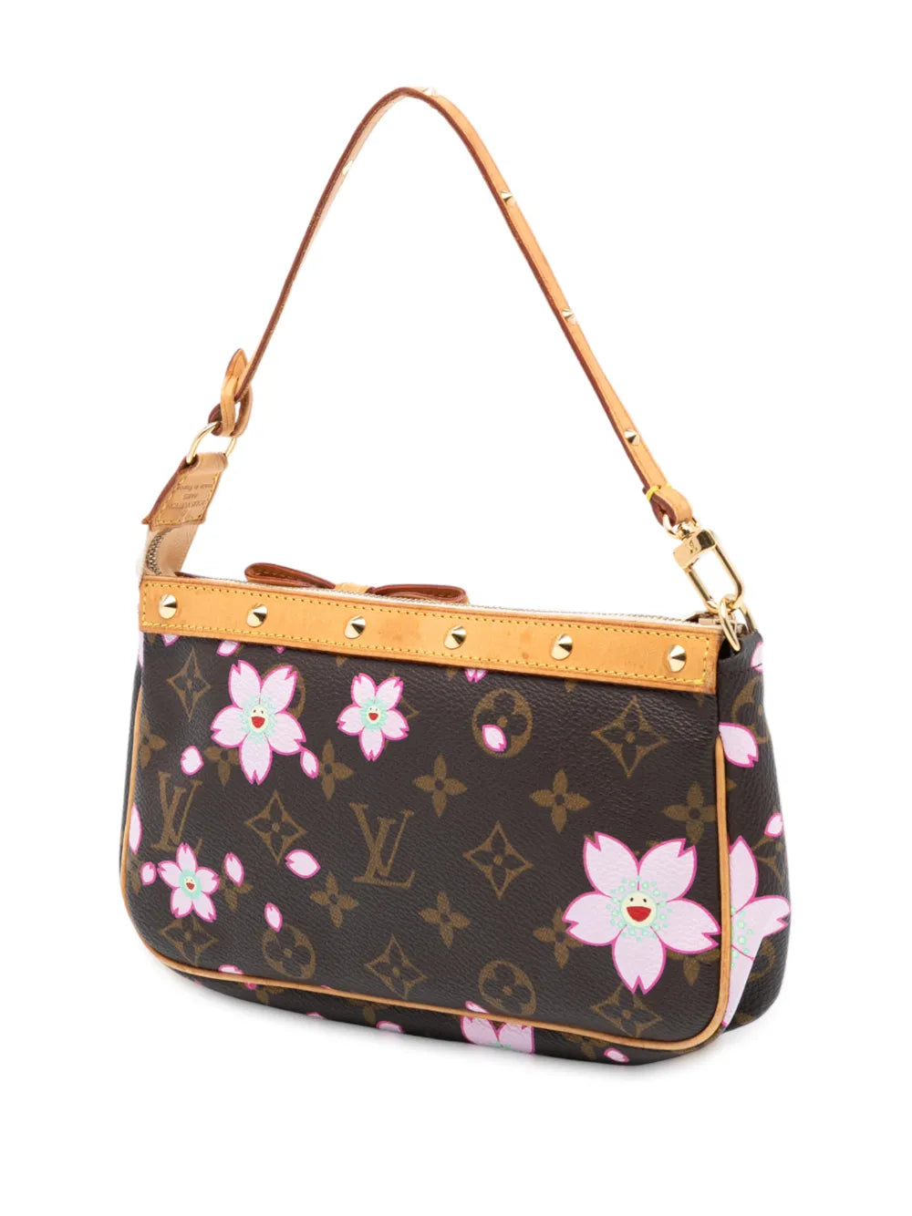 Louis Vuitton Pre Owned 2003 Takashi Murakami Monogram Cherry Blossom Pochette Accessoires Shoulder Bag — Same as shown — Size One Size — Back View
