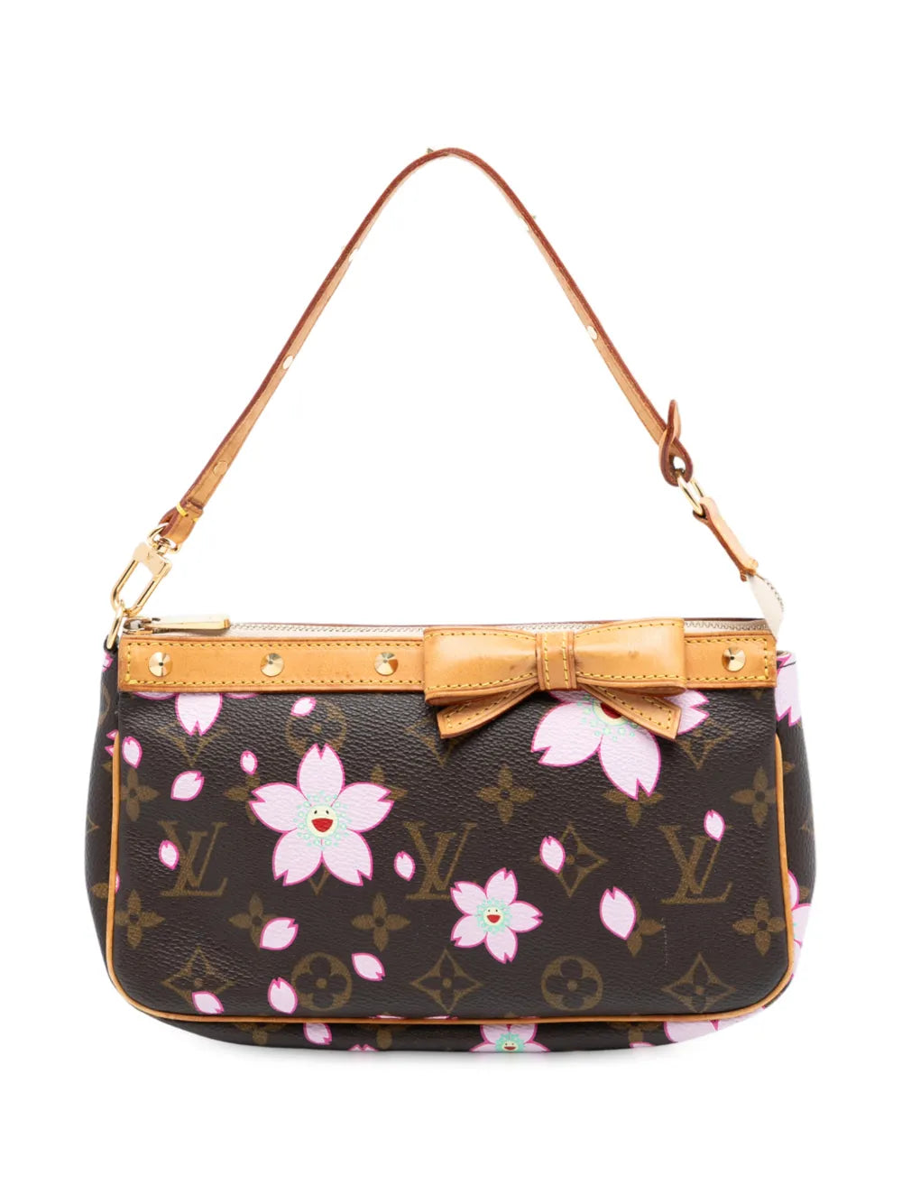 Louis Vuitton Pre Owned 2003 Takashi Murakami Monogram Cherry Blossom Pochette Accessoires Shoulder Bag — Same as shown — Size One Size — Front View