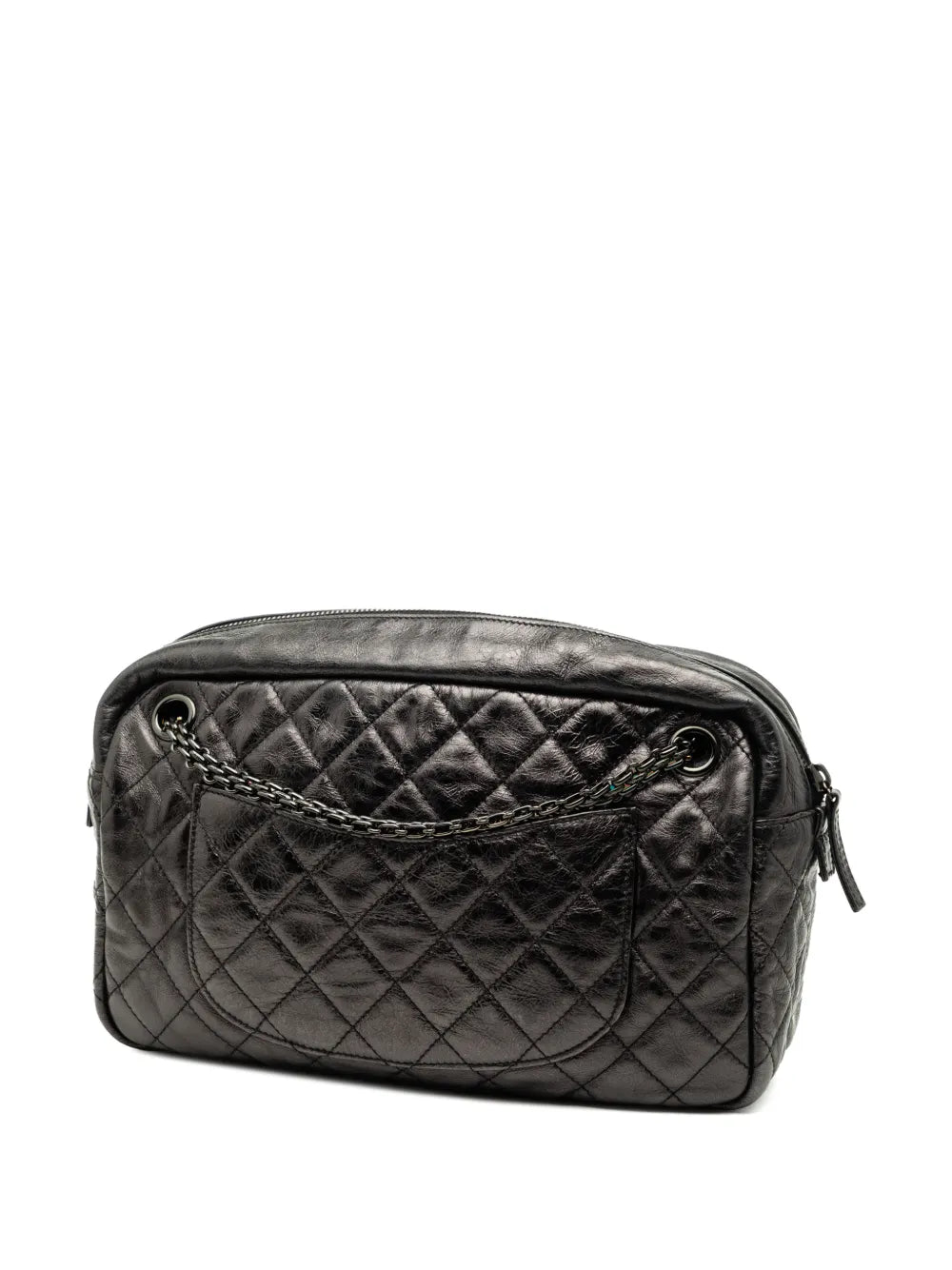 Chanel Pre Owned 2008 2009 Medium Reissue 255 Quilted Aged Calfskin Camera Bag Shoulder Bag — Same as shown — Size One Size — Back View
